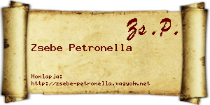 Zsebe Petronella névjegykártya